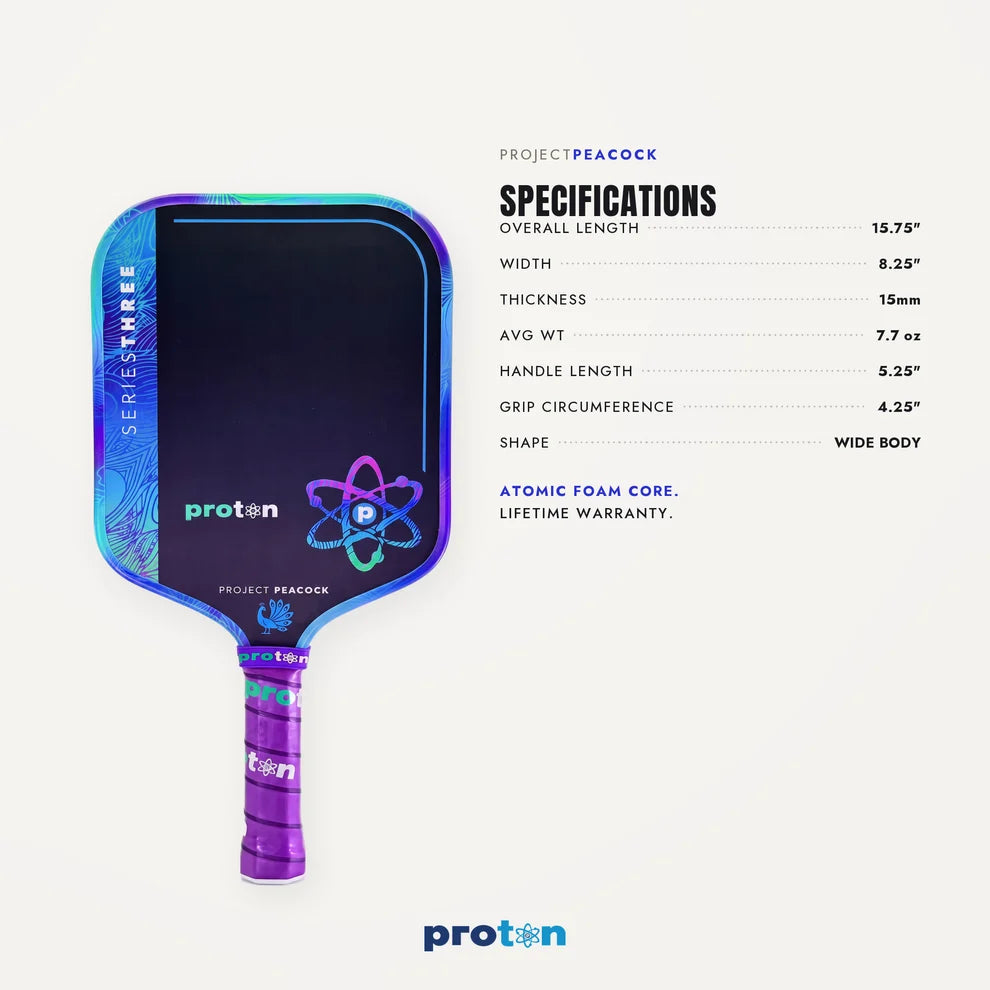 Proton Project Peacock Pickleball Paddle