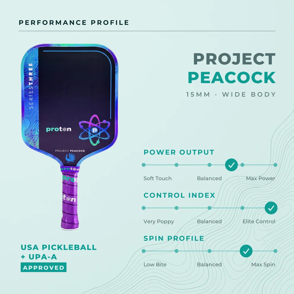 Proton Project Peacock Pickleball Paddle