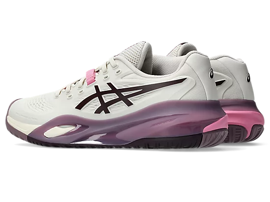 Asics Gel-Resolution X Women WIDE [Soft Oat/Dark Aubergine]