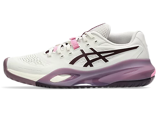Asics Gel-Resolution X Women WIDE [Soft Oat/Dark Aubergine]