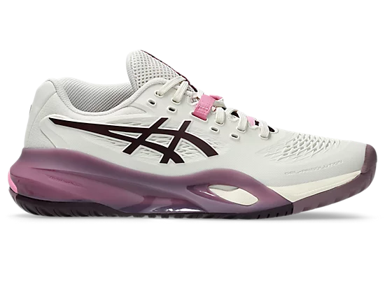 Asics Gel-Resolution X Women WIDE [Soft Oat/Dark Aubergine]