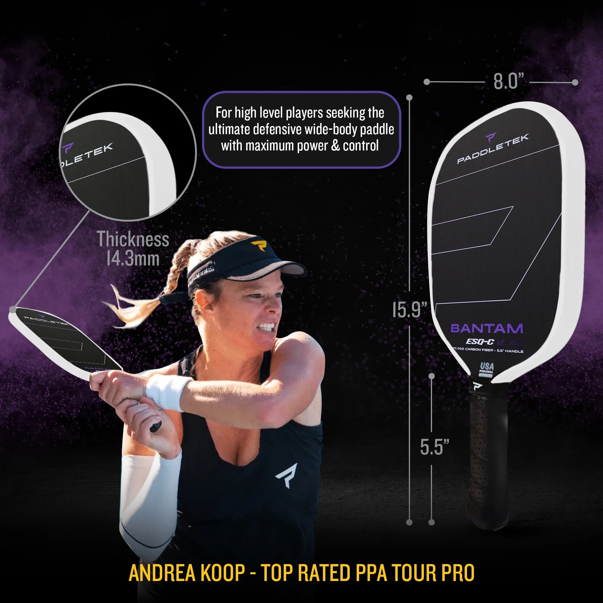 Paddletek Bantam ESQ-C Pickleball Paddle