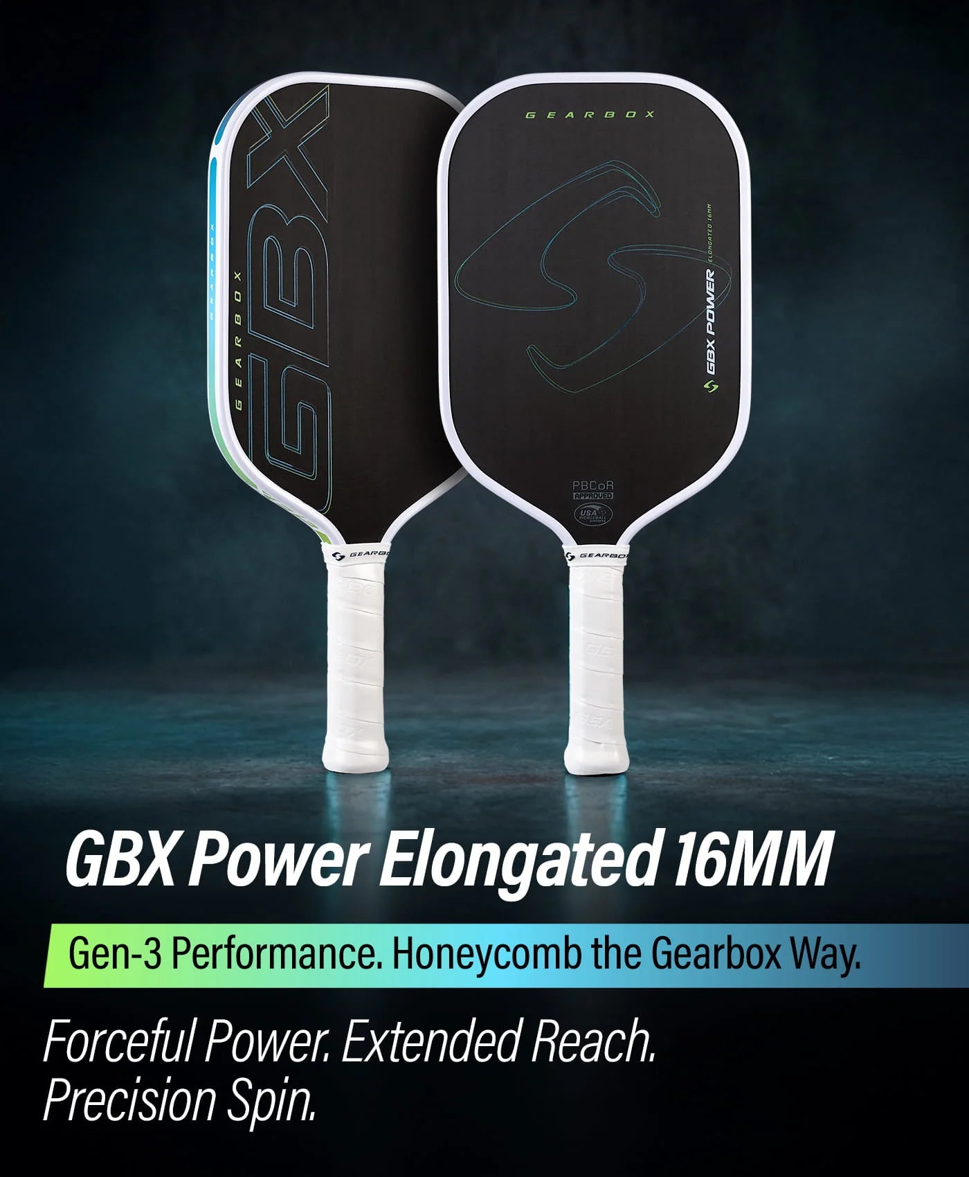 GearBox GBX Power Elongated 16mm Gen-3 Pickleball Paddle