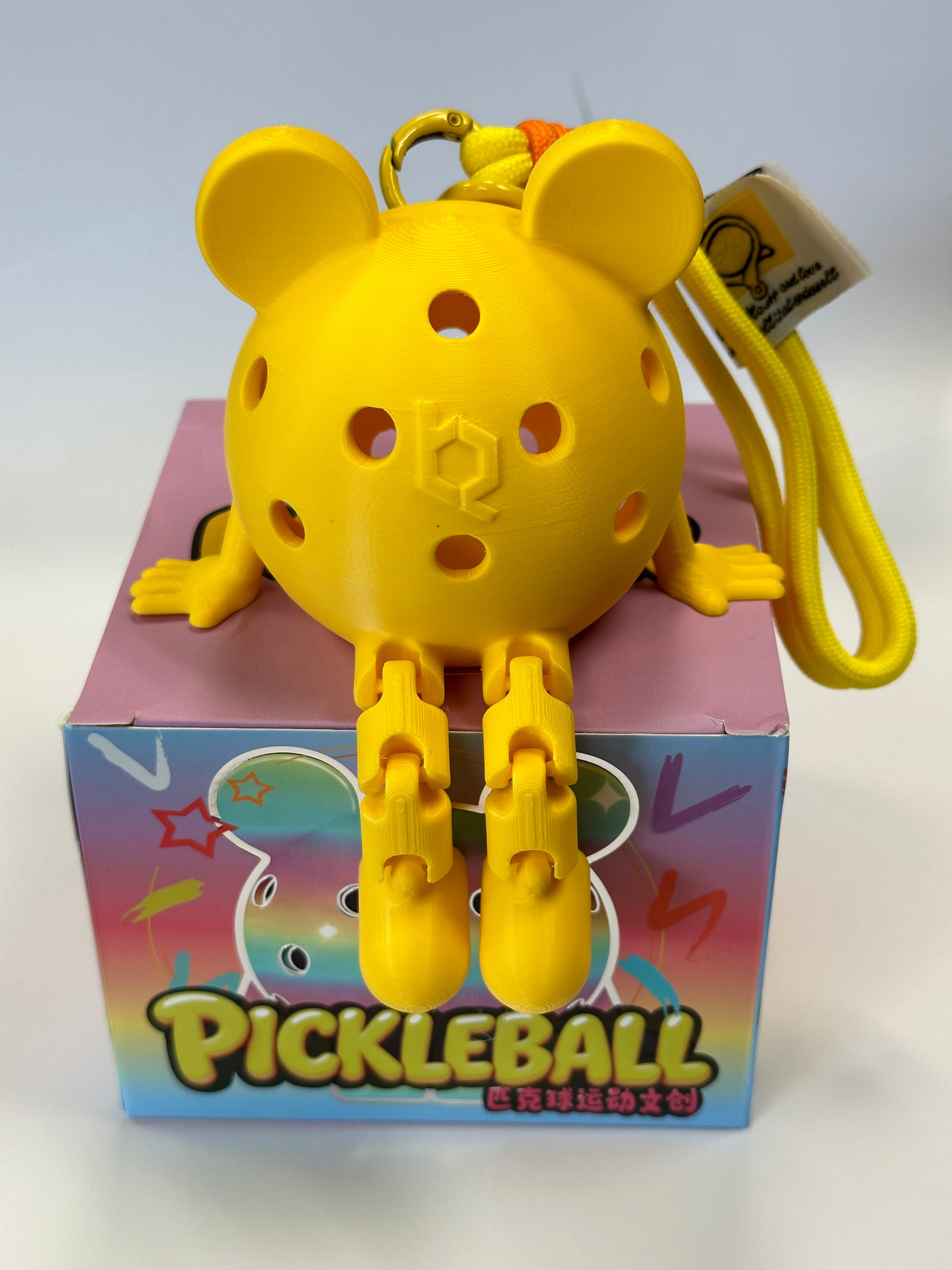 Pickleball Pip – 3D Printed Articulated Pickleball Mascot & Keychain