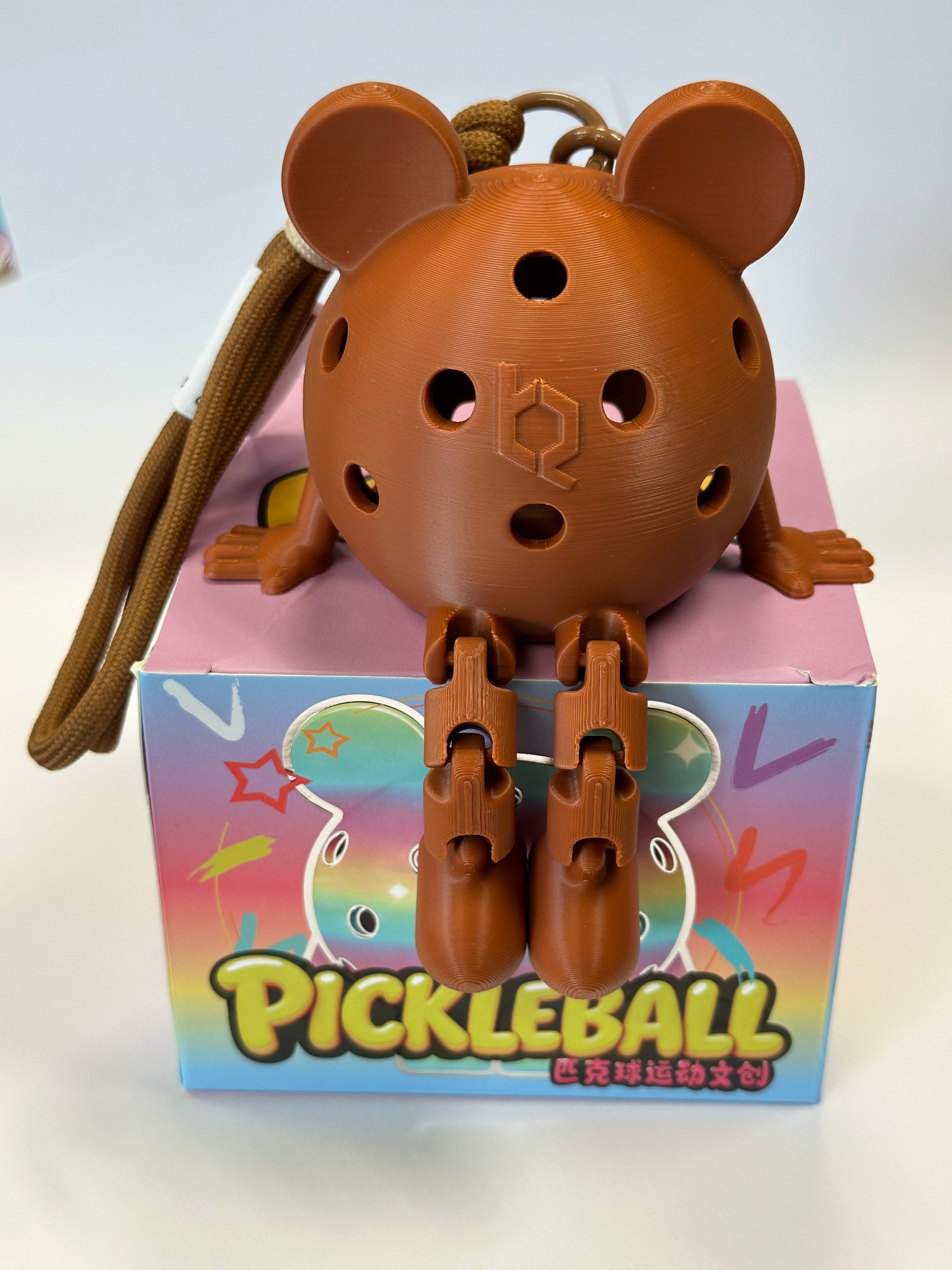 Pickleball Pip – 3D Printed Articulated Pickleball Mascot & Keychain