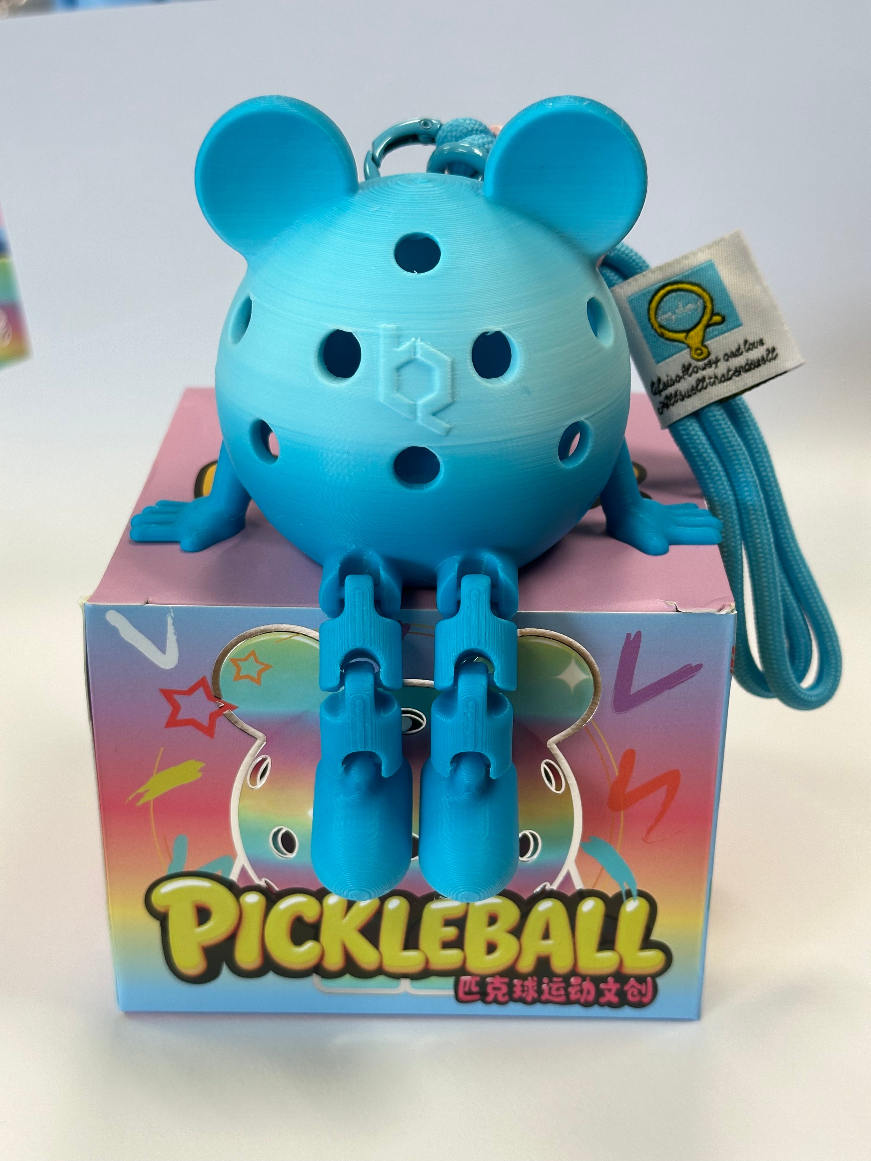 Pickleball Pip – 3D Printed Articulated Pickleball Mascot & Keychain