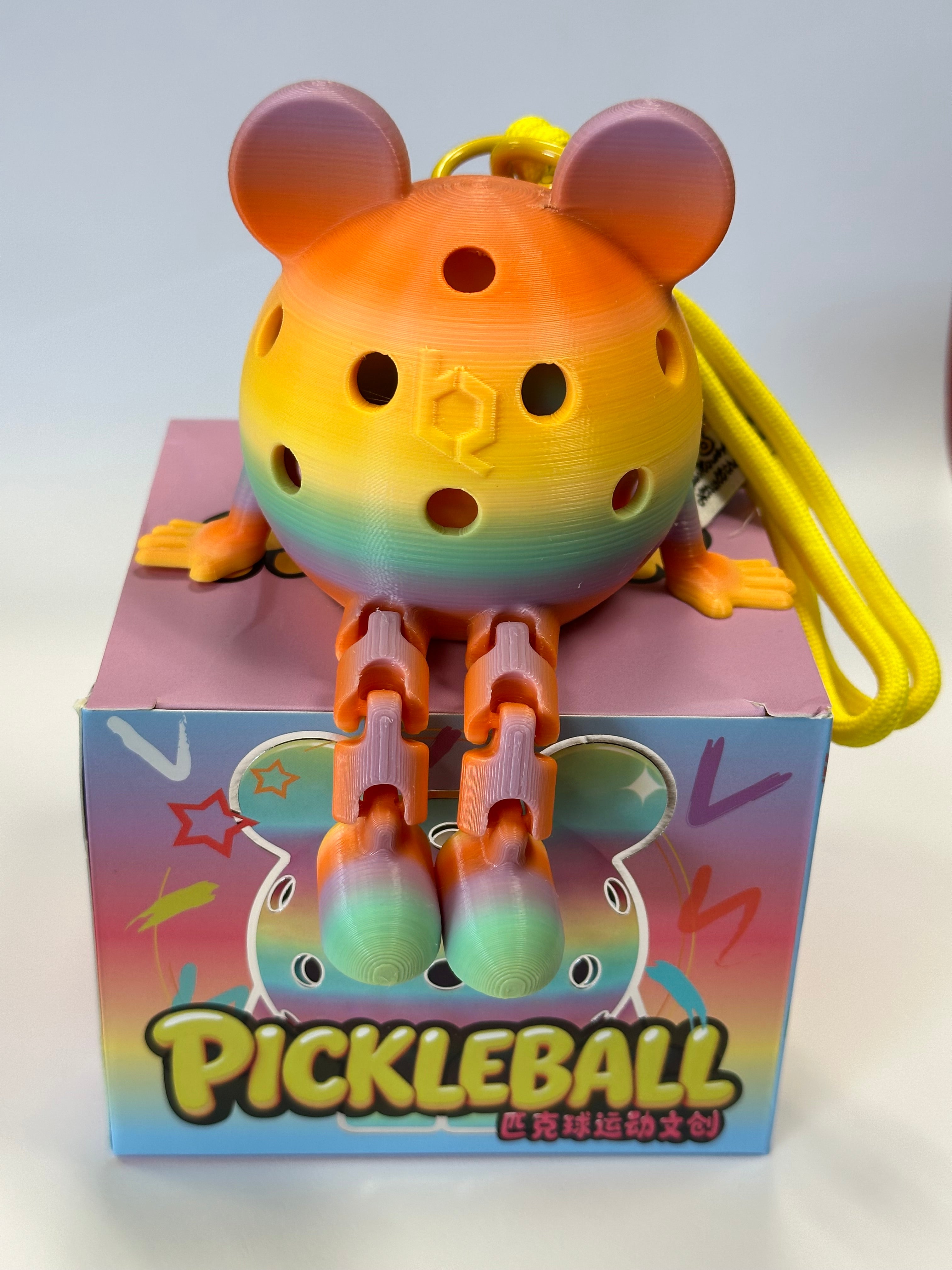 Pickleball Pip – 3D Printed Articulated Pickleball Mascot & Keychain