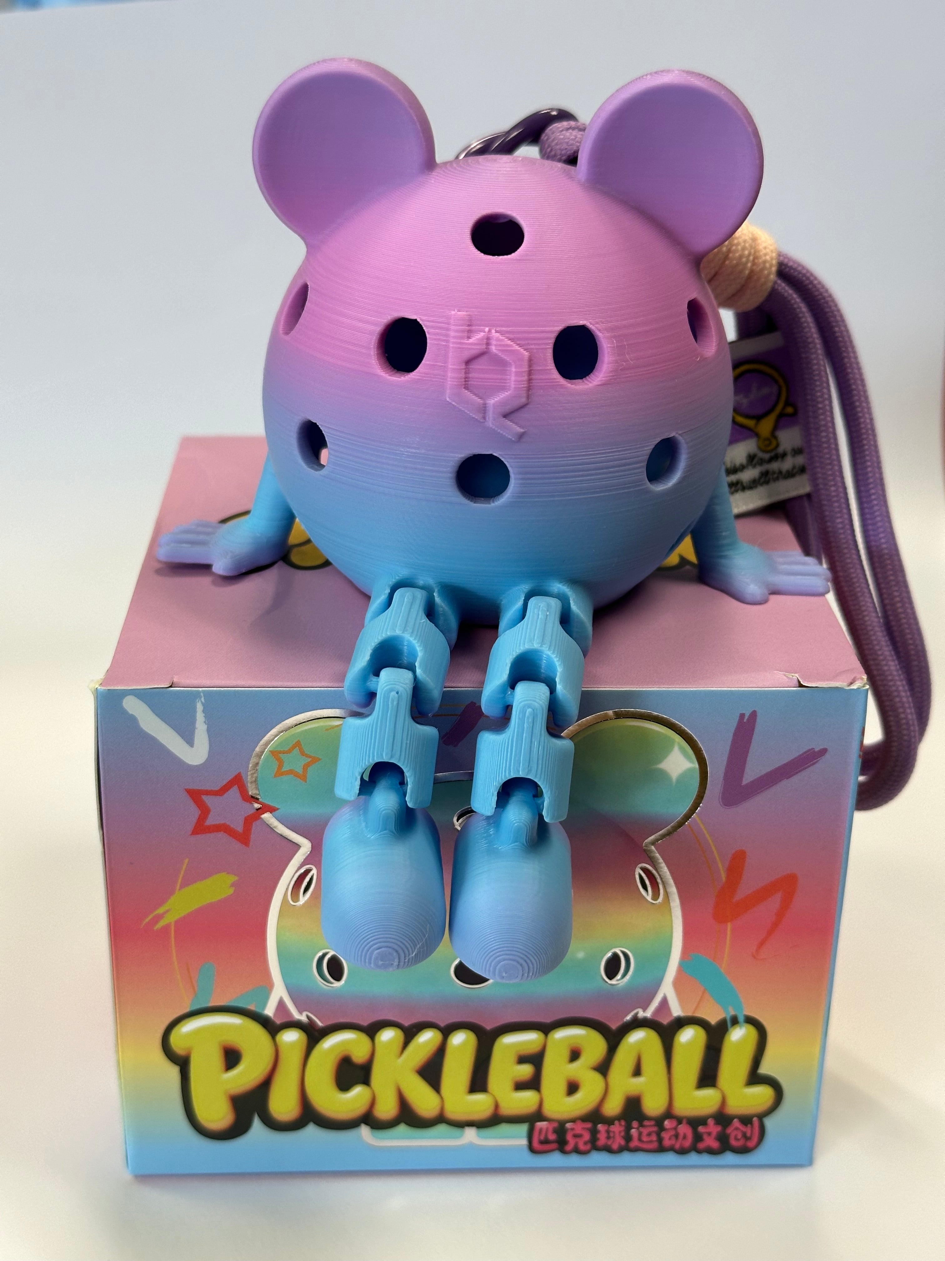 Pickleball Pip – 3D Printed Articulated Pickleball Mascot & Keychain
