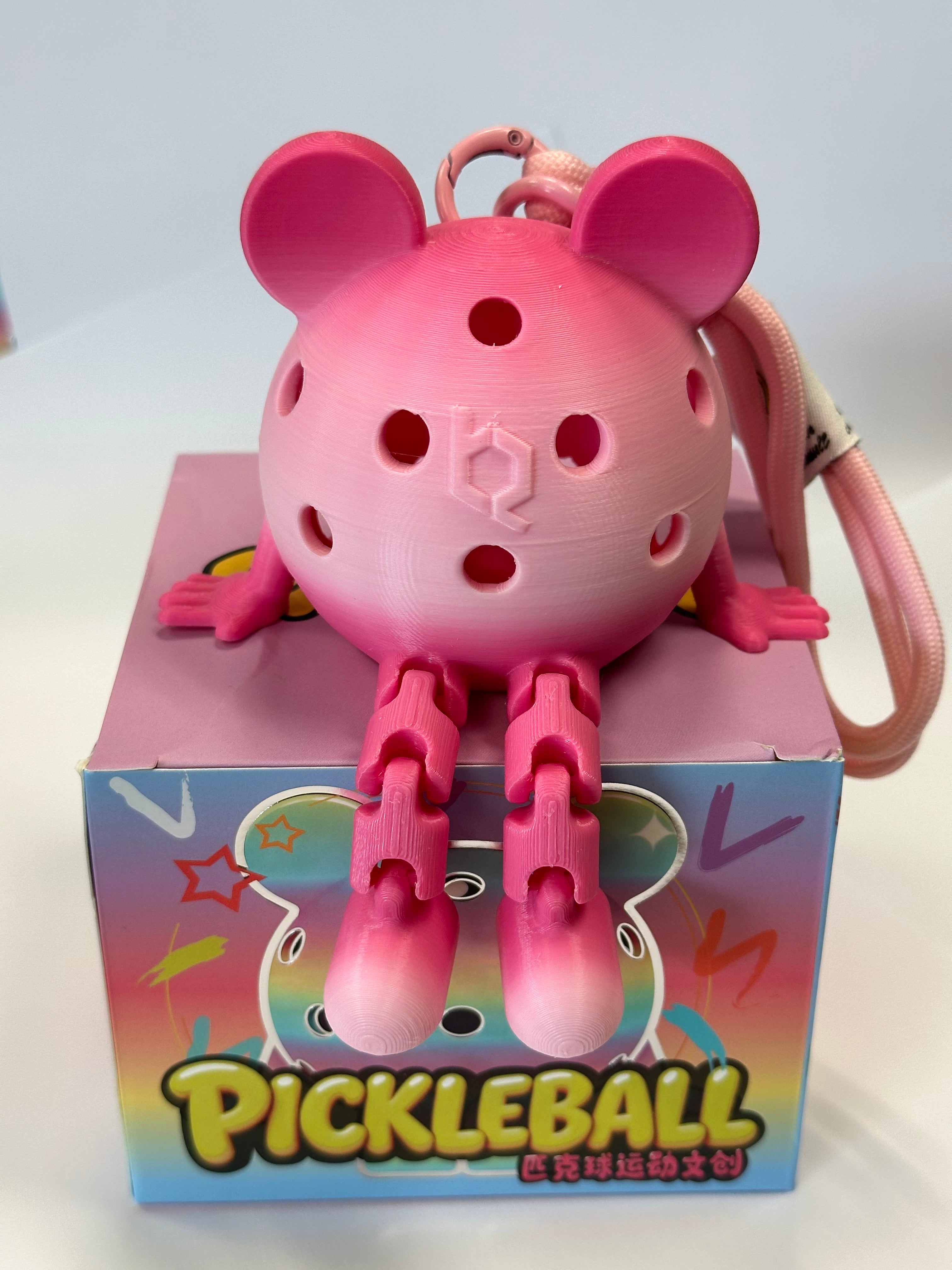 Pickleball Pip – 3D Printed Articulated Pickleball Mascot & Keychain
