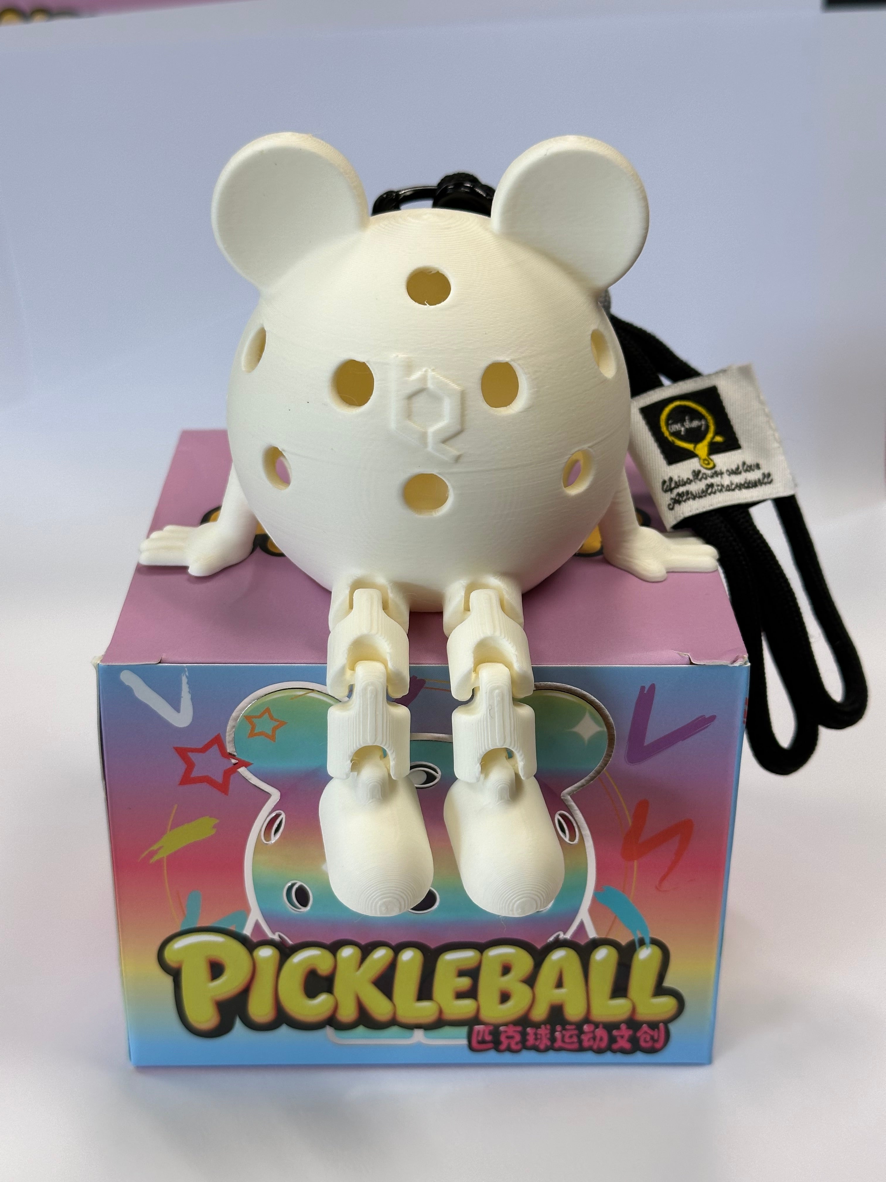 Pickleball Pip – 3D Printed Articulated Pickleball Mascot & Keychain