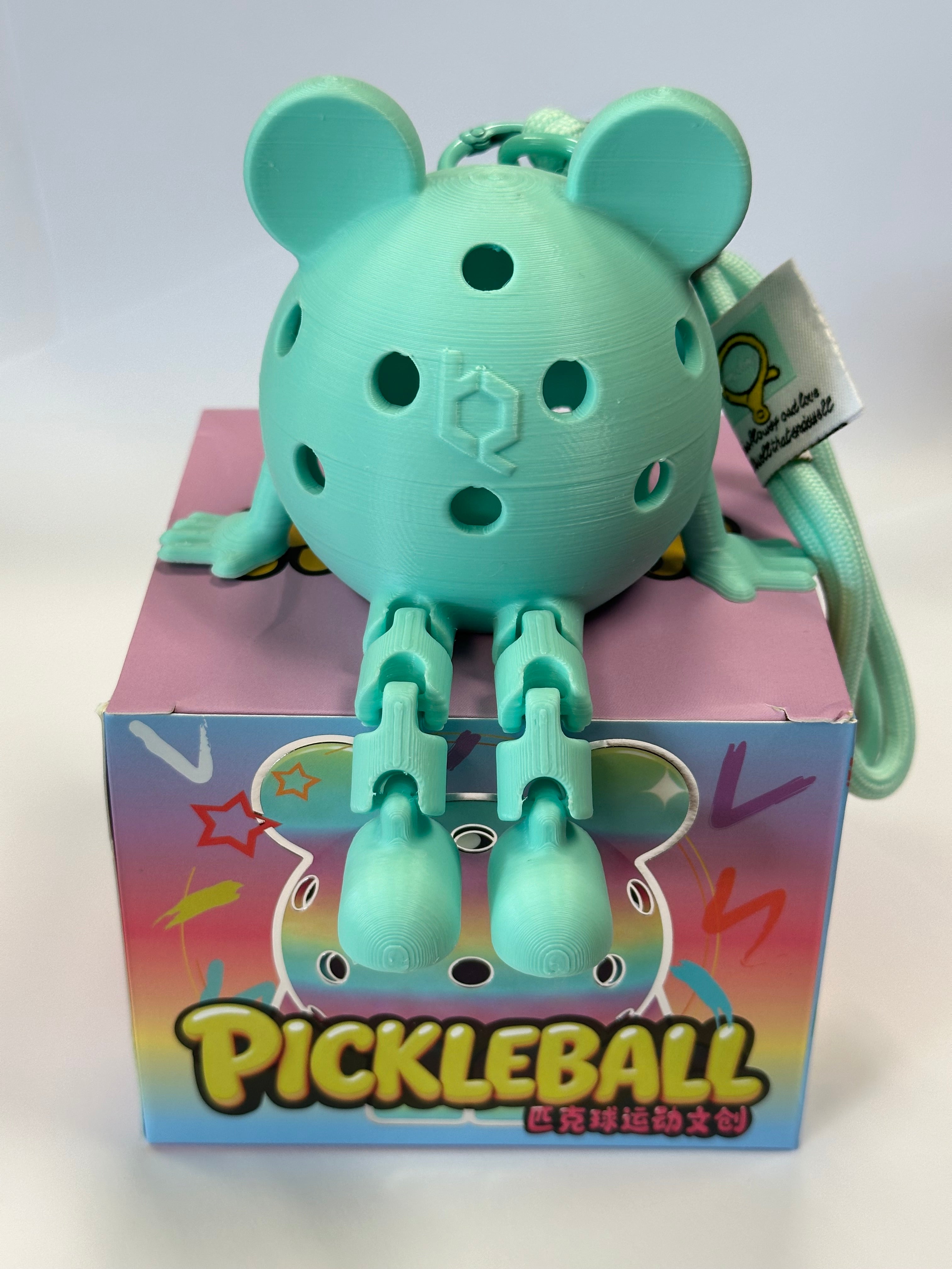 Pickleball Pip – 3D Printed Articulated Pickleball Mascot & Keychain