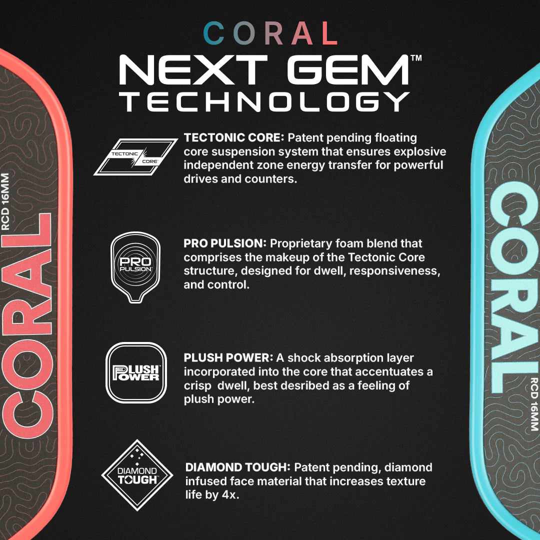 Six Zero Coral 匹克球拍